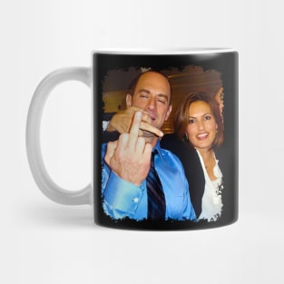 Vintage Elliot Stabler And Olivia Benson Middle Finger Mug